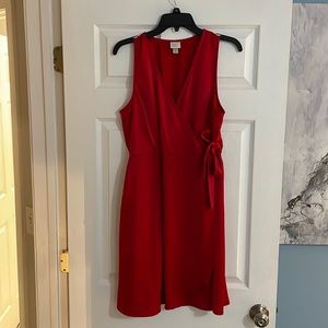 Size Medium Satin Red Short Dress